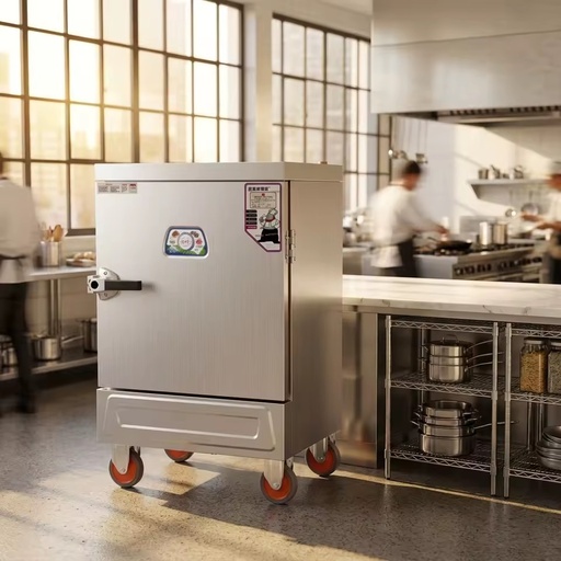 4-Layer Commercial Electric Stainless Steel Food Steaming Cart 600W Energy Saving Small Rice Cooker for Cafe