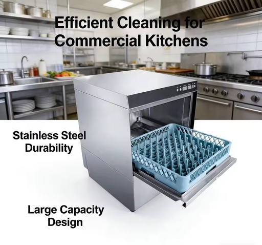 Stable Power Commercial Counter Dishwasher 304 Stainless Steel 40 Baskets/Hour 3000-5000W 1 Year Warranty for Kitchen