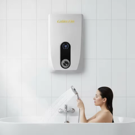 Most Popular Mini 220-240V 5.5kw Smart Built in Booster Pump Tankless Electric Water Heater