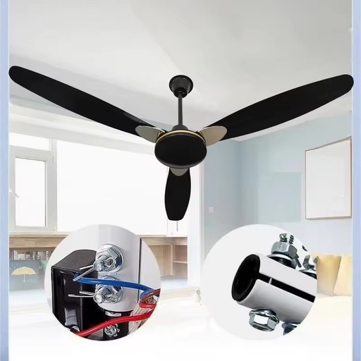 56/60 Inch Energy Saving Modern Decorative Electric AC Ceiling Fan Copper Motor 5 Speed Mechanical Control Foldable Hotel Use