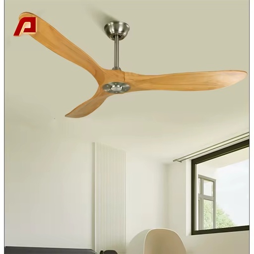 Customized Design 42'' 3 Wood Grain Blades 110V-220V Brushless DC Motor Electric No Light Wooden Ceiling Fan Remote Control