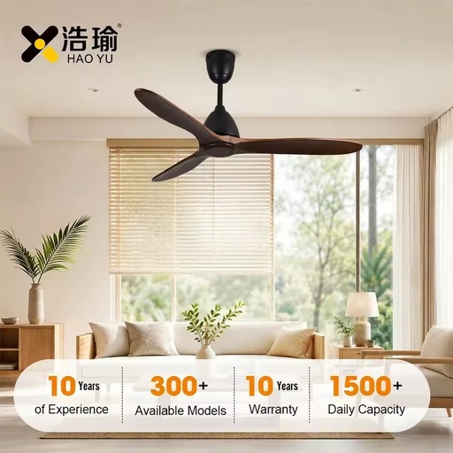 #3556 Modern 52-Inch Ceiling Fan Remote Control Smart Control BLDC Motor Energy Saving Electric 3 Blades 30-34 DB Quiet 5-Year