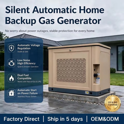 ApexGen 15kW / 19kVA Home Generator with Three Installation Methods for Ground Rooftop and Moisture Environments