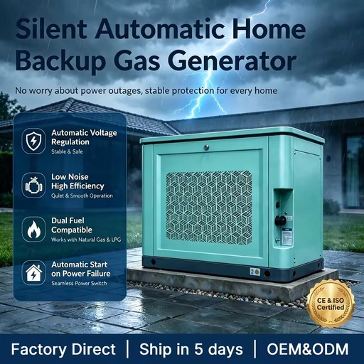 15kW / 19kVA Standby Generator Natural Gas LPG with Corrosion Resistant Design for Outdoor Use