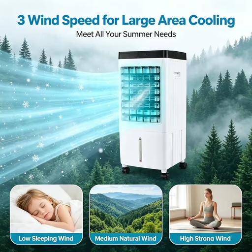 Hot Selling Portable air Cooler with Remote Control Adjustable Speed for Bedroom Office Camping & Desk Use