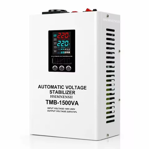 Wall Mounted Single-Phase 1000VA 1500VA 2000VA 3000VA Voltage Stabilizer Regulator Relay Type for Home Appliances Fridge Boiler