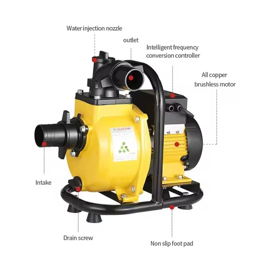72V 800W Agricultural Solar Centrifugal Surface Pump Large Flow DC Self-Priming Pump for Irrigation for Ships
