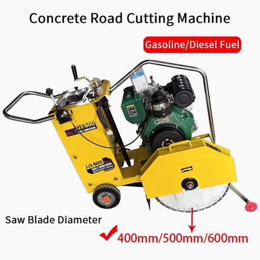 Gasoline Diesel 7.5HP Concrete Road Cutter 400-600mm Saw Blade Asphalt Pavement Floor Cutting Machine High Efficiency Road Saw