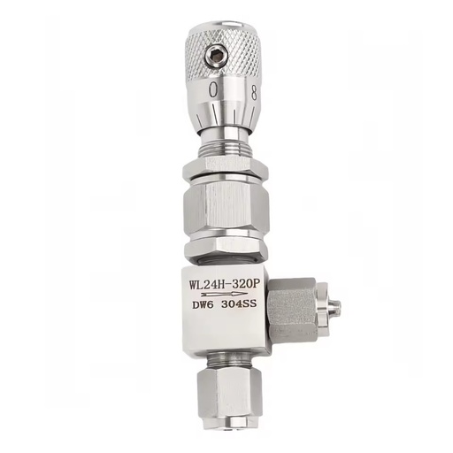 Stainless Steel Micro Regulating Valve 6mm 8mm 10mm Hose Micrometering Needle Valve with Scale Regulating Metering Needle Valve