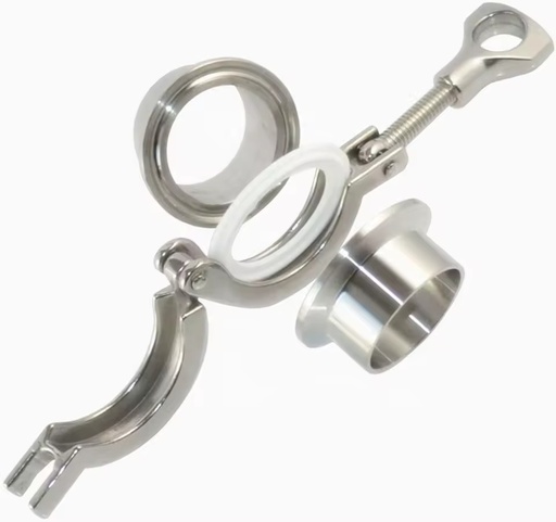 25mm Stainless Steel Triclamp/Tri Clover Union Fitting Low Pressure Polished Surface Clamp Weld Ferrule Gasket Pipe Fittings