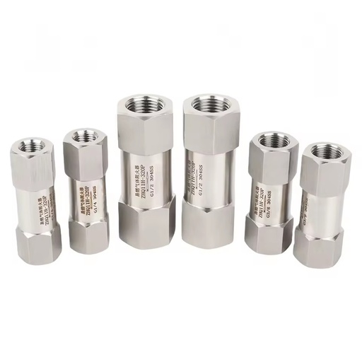 Stainless Steel Threaded Connections Flame Arrestor Explosion-Proof Safety Device Check Valves Flammable Gas Flashback Arrestor