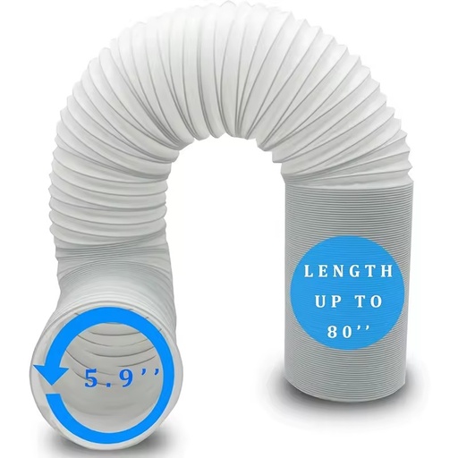 Portable Home Air Conditioner Spare Parts 5.0/5.9 Inch Diameter 80 Inch Length Manual Duct Factory PP Vent Hose Exhaust Hose