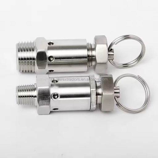Relief Exhaust Valve Stainless Steel Pressure Reducing Valve With 1/4"NPT Mini Relief Valve for Solvent tank in Extraction