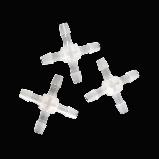 PP Plastic Barb Cross Fitting Barbed Joint Pipe Fittings for Connector Plastic Hoses Cut to Size Service Available