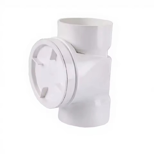High-Pressure Polypropylene Welded Riser Inspection Port Fitting NPT/BSPT Thread 4 Length for Drainage Water Systems Smooth