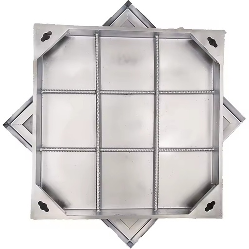 Customizable 304 Stainless Steel Black Durable Manhole Cover 600*600 Invisible Inspection Cover for Roadway Parking Safety